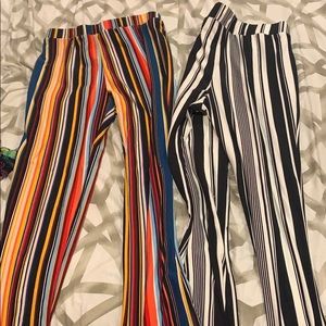 Leggings that flair below